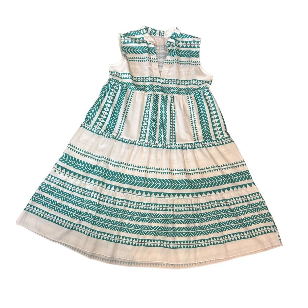 Sea foam Green and White Beachy Dress Size S